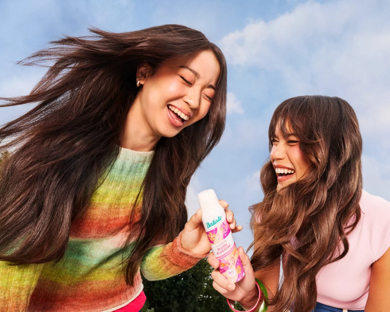 Batisteドライシャンプーと女性のイメージ