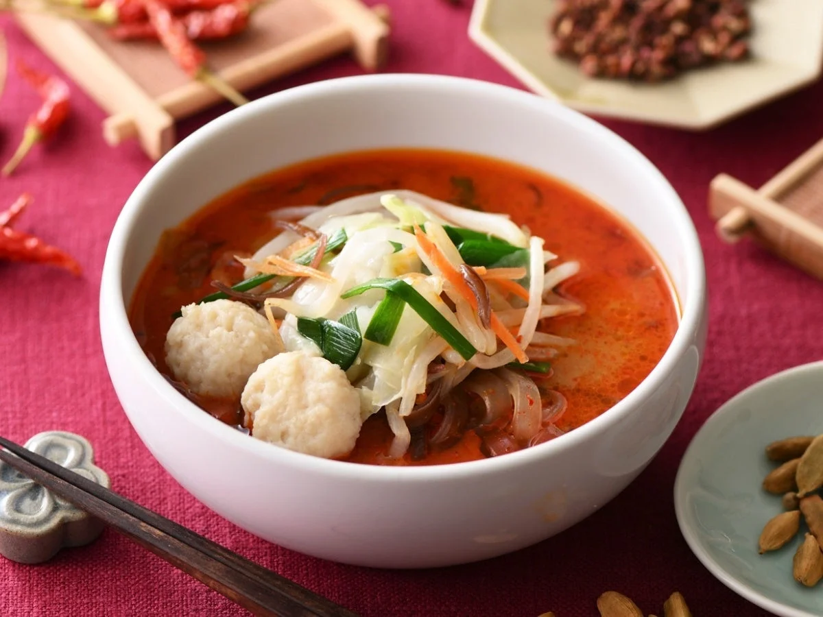 麻辣スープの鍋料理