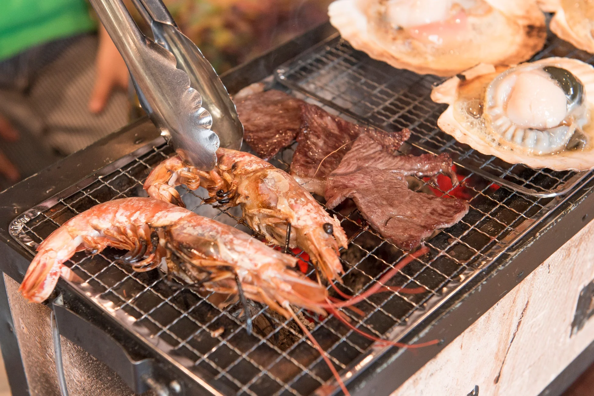 八食センターの海鮮焼き