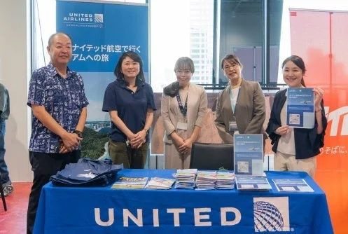 ユナイテッド航空コーナーの様子