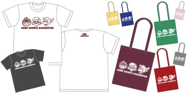 KOBE SPORTS CROSSOVER Tシャツとトートバッグ