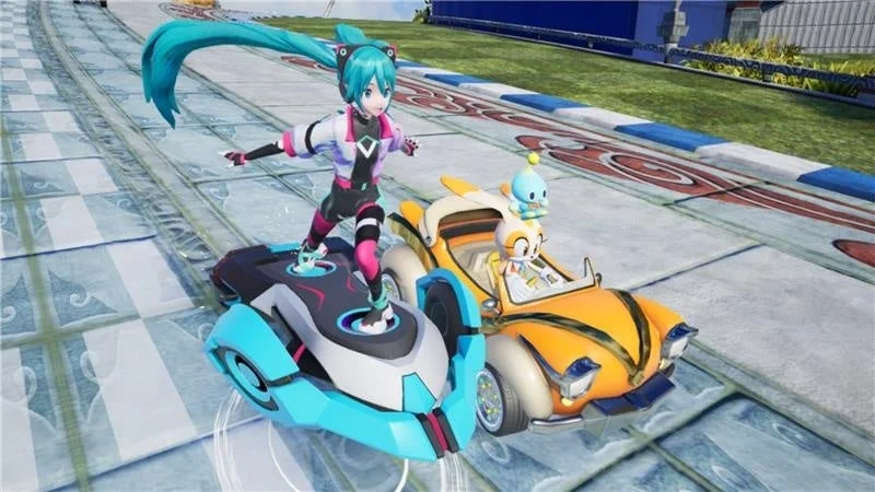初音ミクとクリーム・ザ・ラビットのゲームプレイ画面