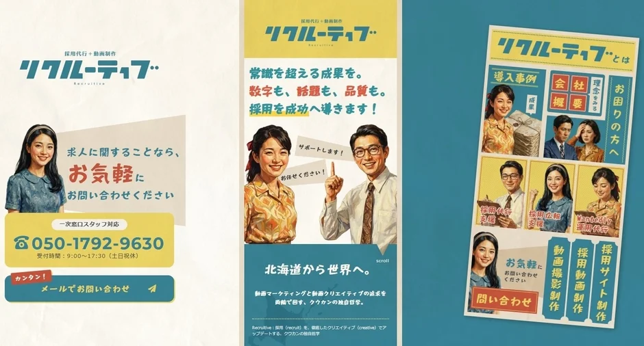 採用代行+動画制作リクルーティブ