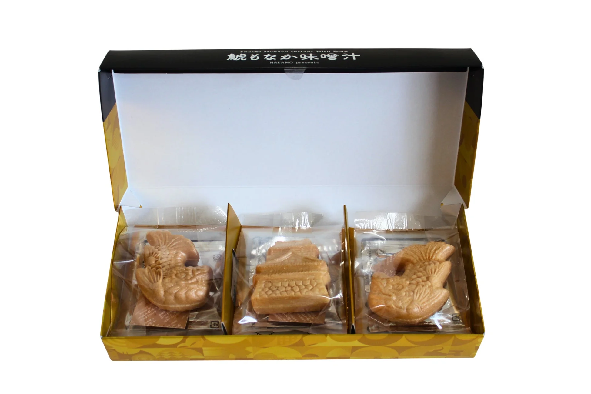 鯱と城の形のもなか入り即席みそ汁の詰合せ