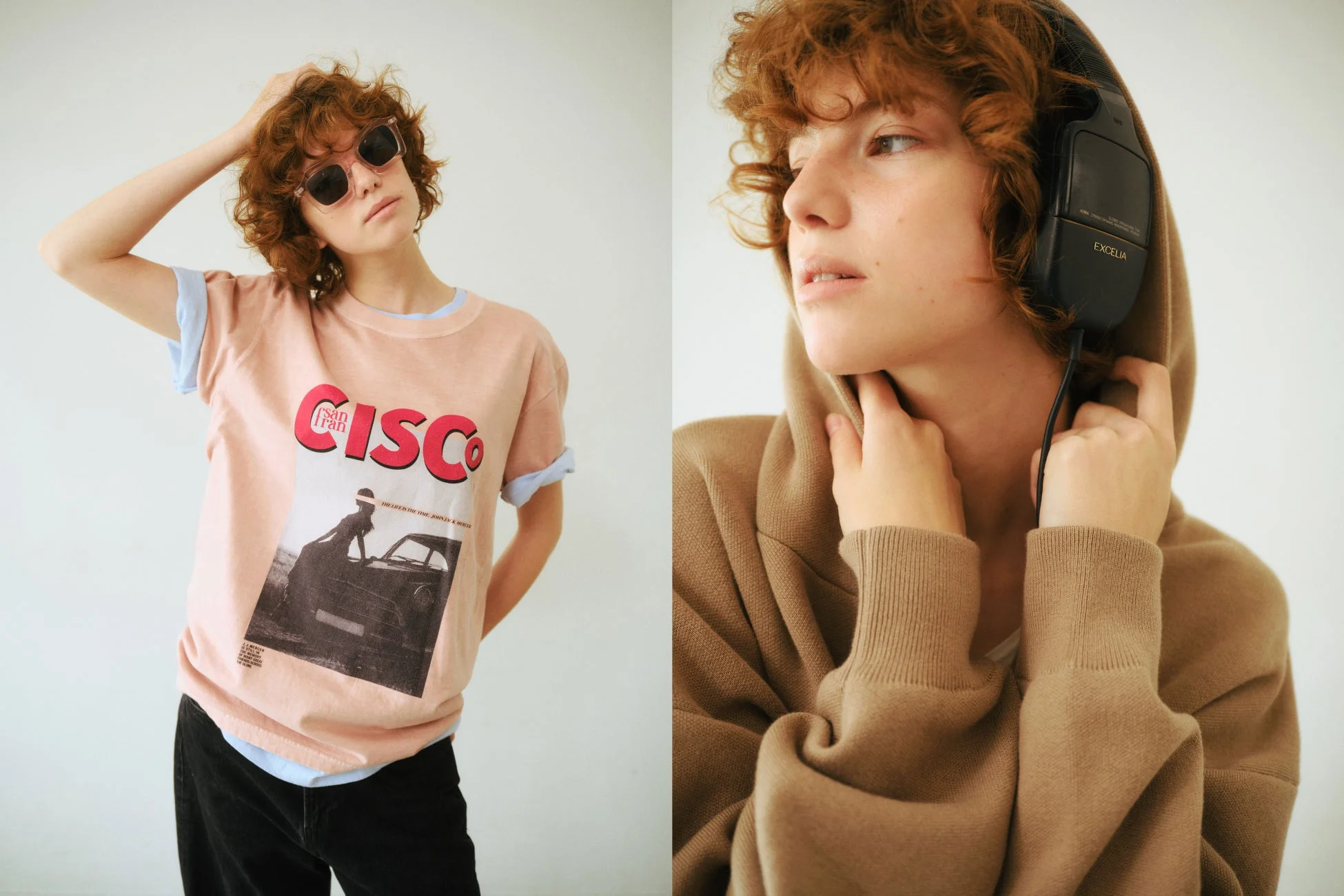 新デザインのフォトTシャツとロゴニット