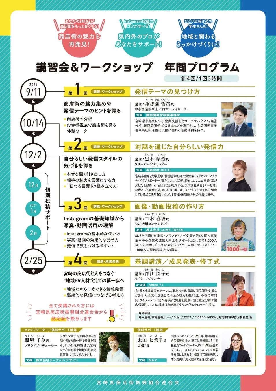 商店街の魅力を発信する年間プログラム