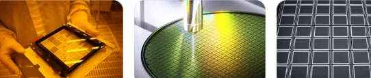半導体製造プロセスの異なる段階を示す画像