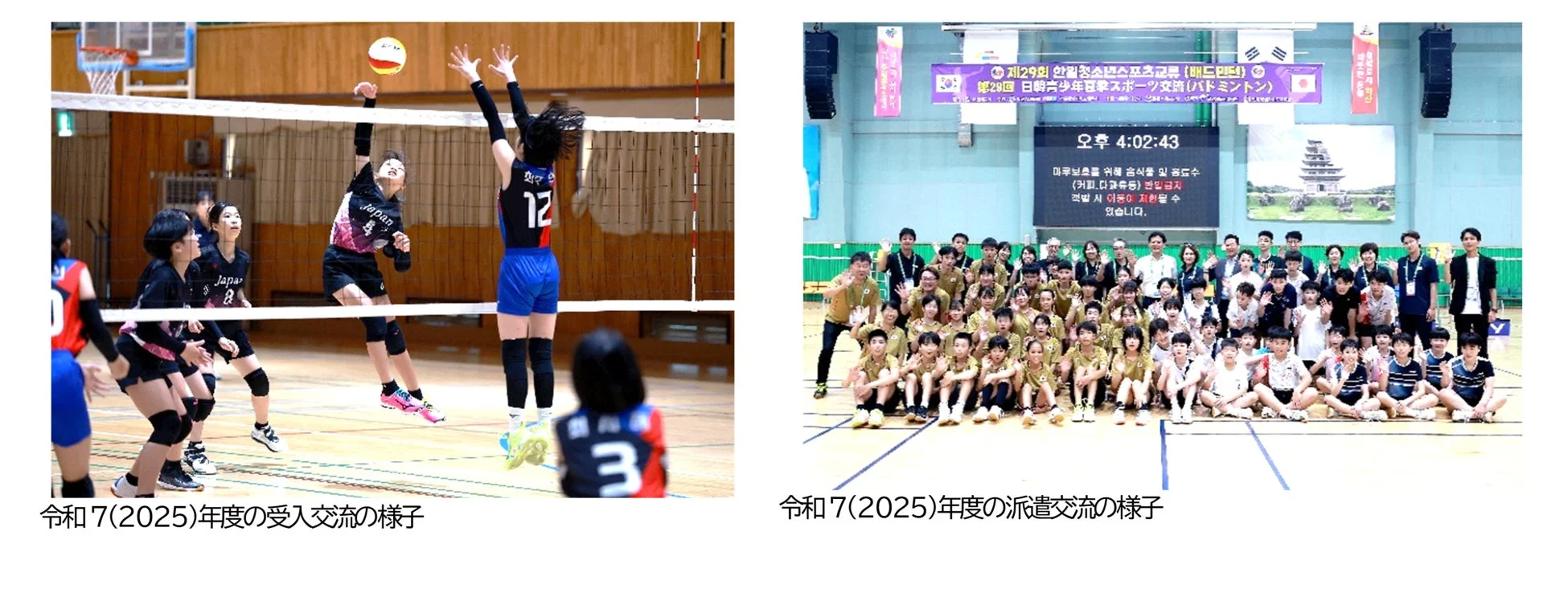 第29回日韓青少年スポーツ交流の様子