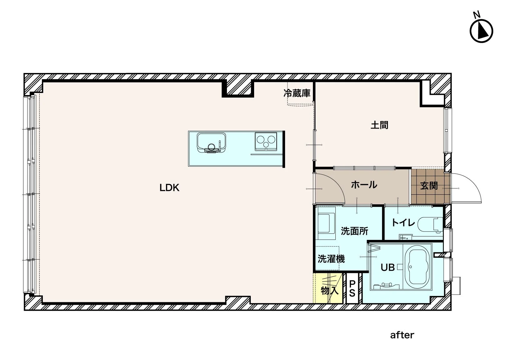 リノベーション後の間取り図