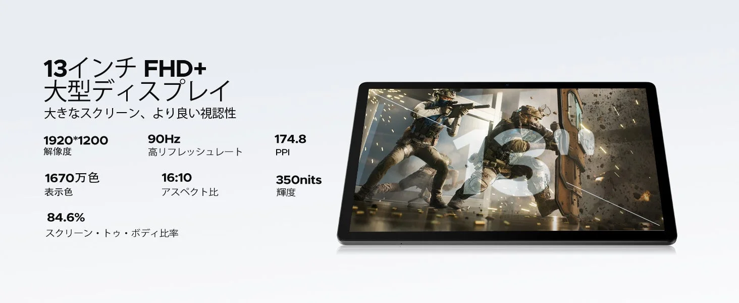 DOOGEE U13のディスプレイ性能を示す画像