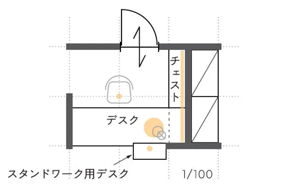 テレワークスペースヌックの間取り図