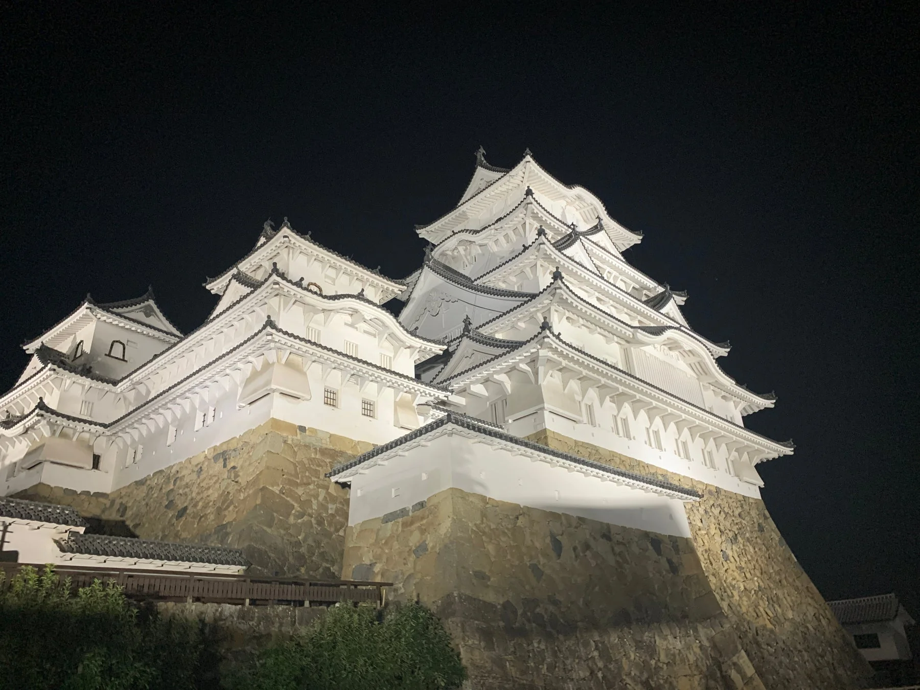 ライトアップされた姫路城