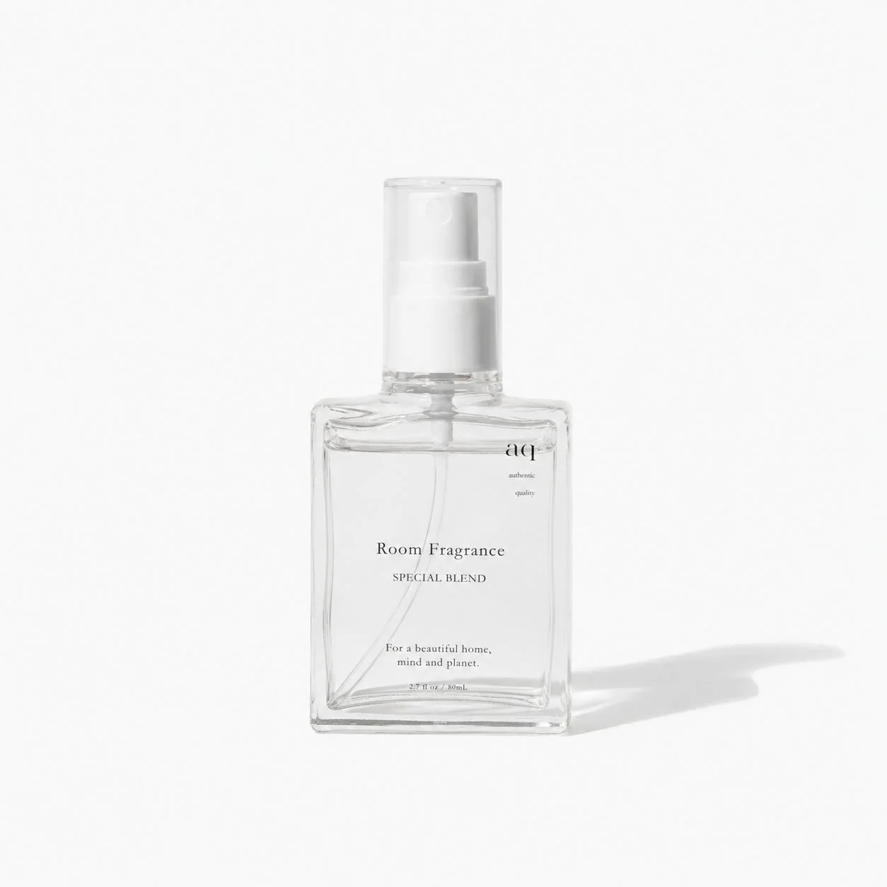 aq authentic quality Room Fragrance SPECIAL BLEND For a beautiful home, mind and planet. 2.7 fl oz / 80mL