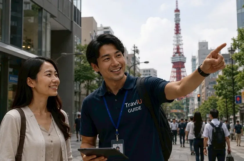 観光地での外国人旅行者向け観光ガイド