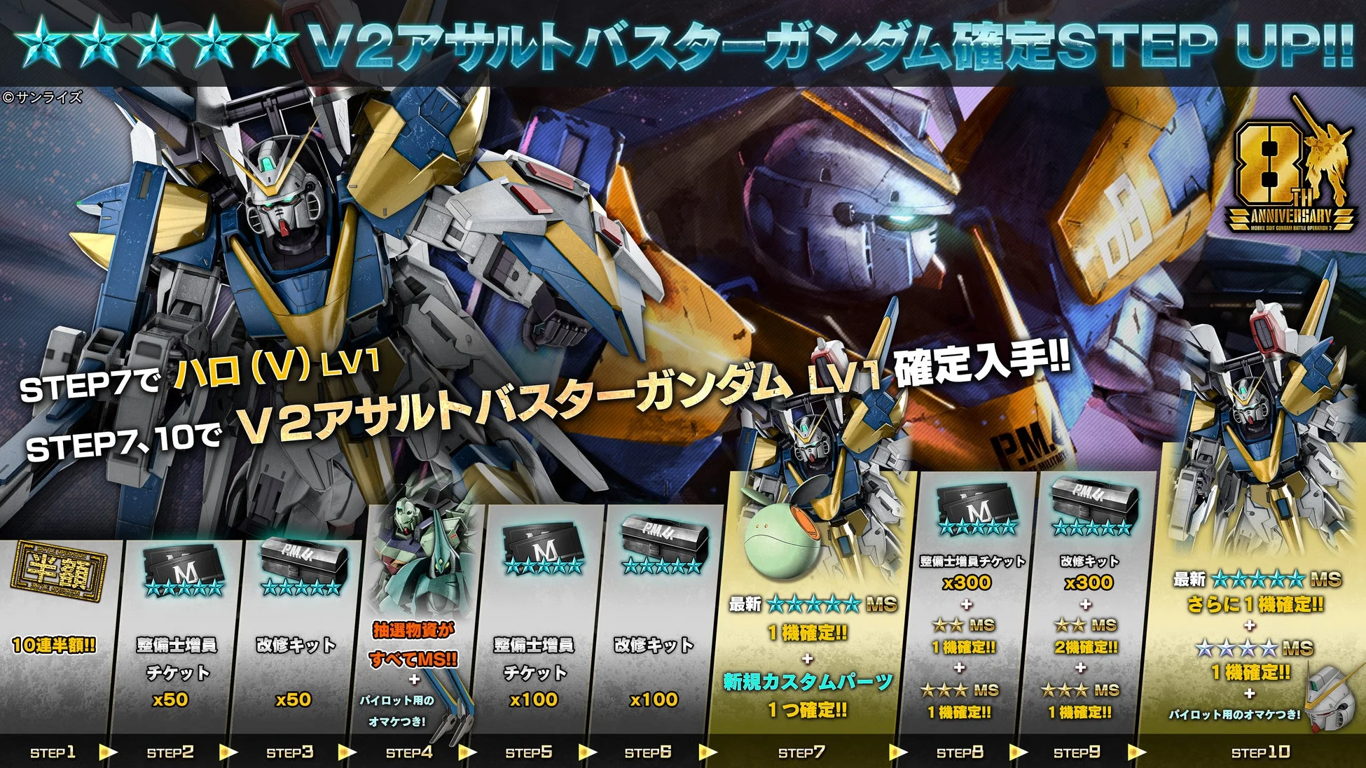 V2アサルトバスターガンダム確定STEP UP