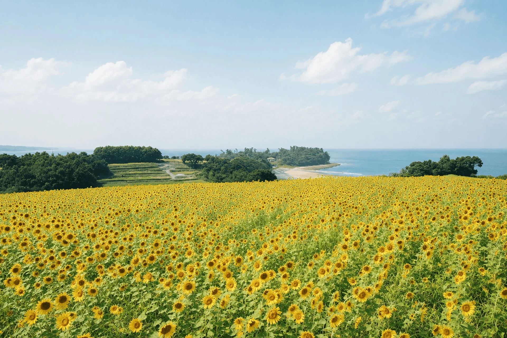 長崎鼻のひまわり畑
