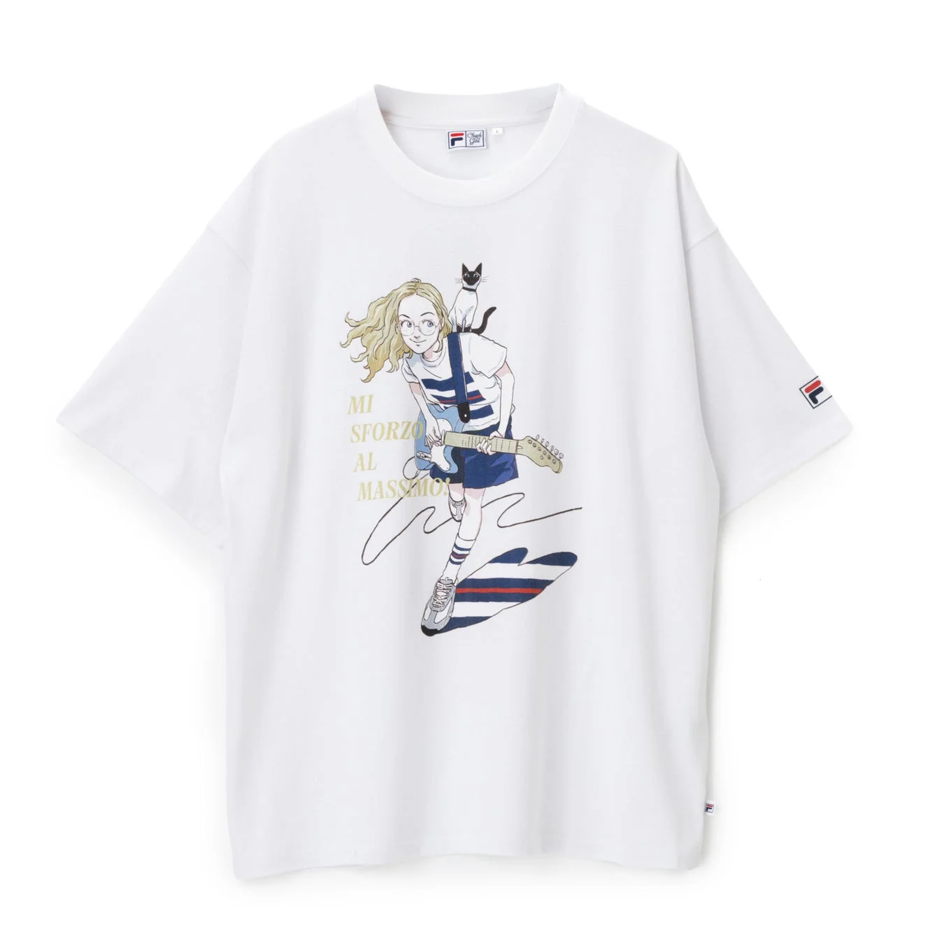 白Tシャツ ギター少女
