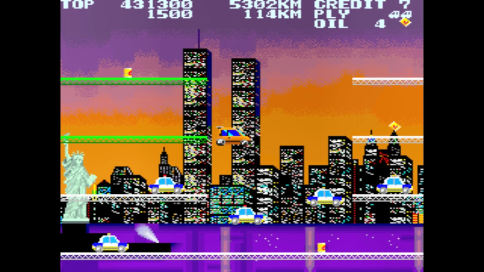 シティコネクション ゲーム画面