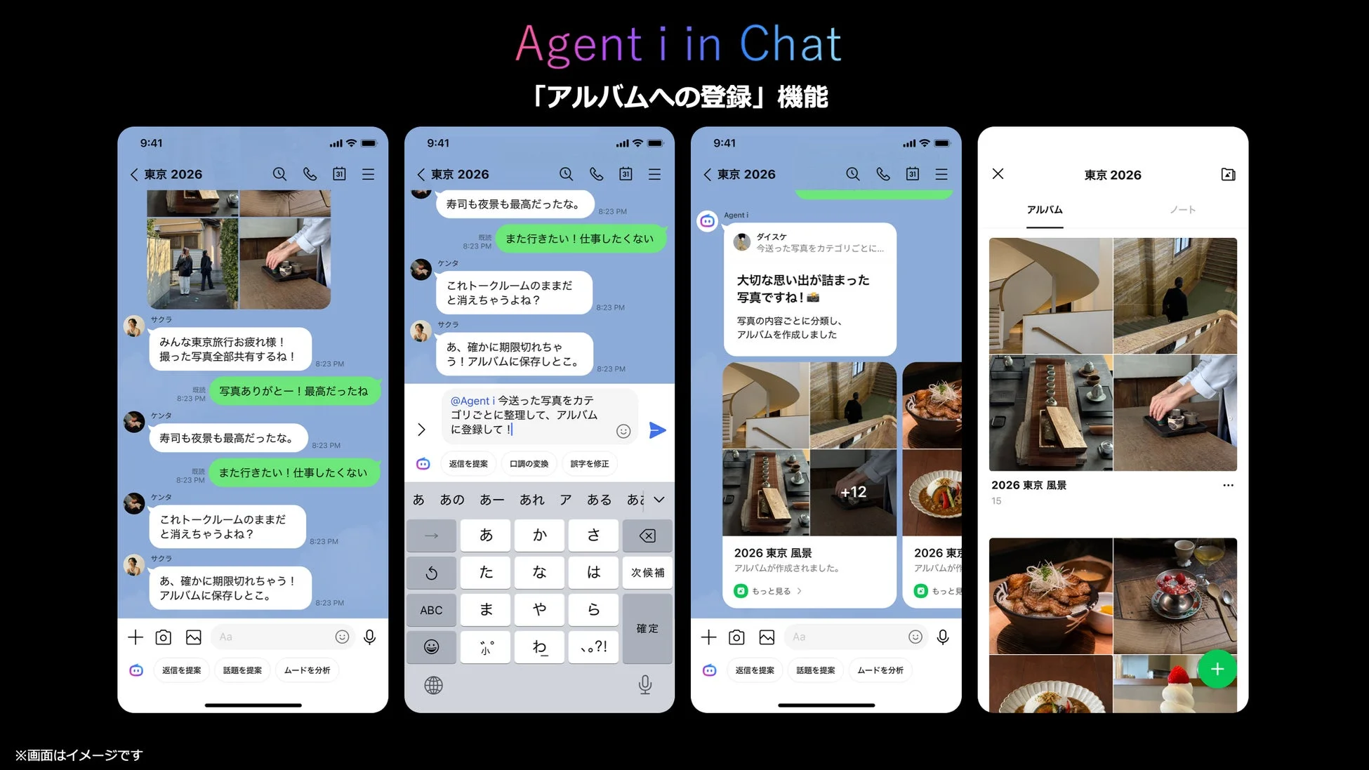 Agent i in Chat アルバムへの登録機能
