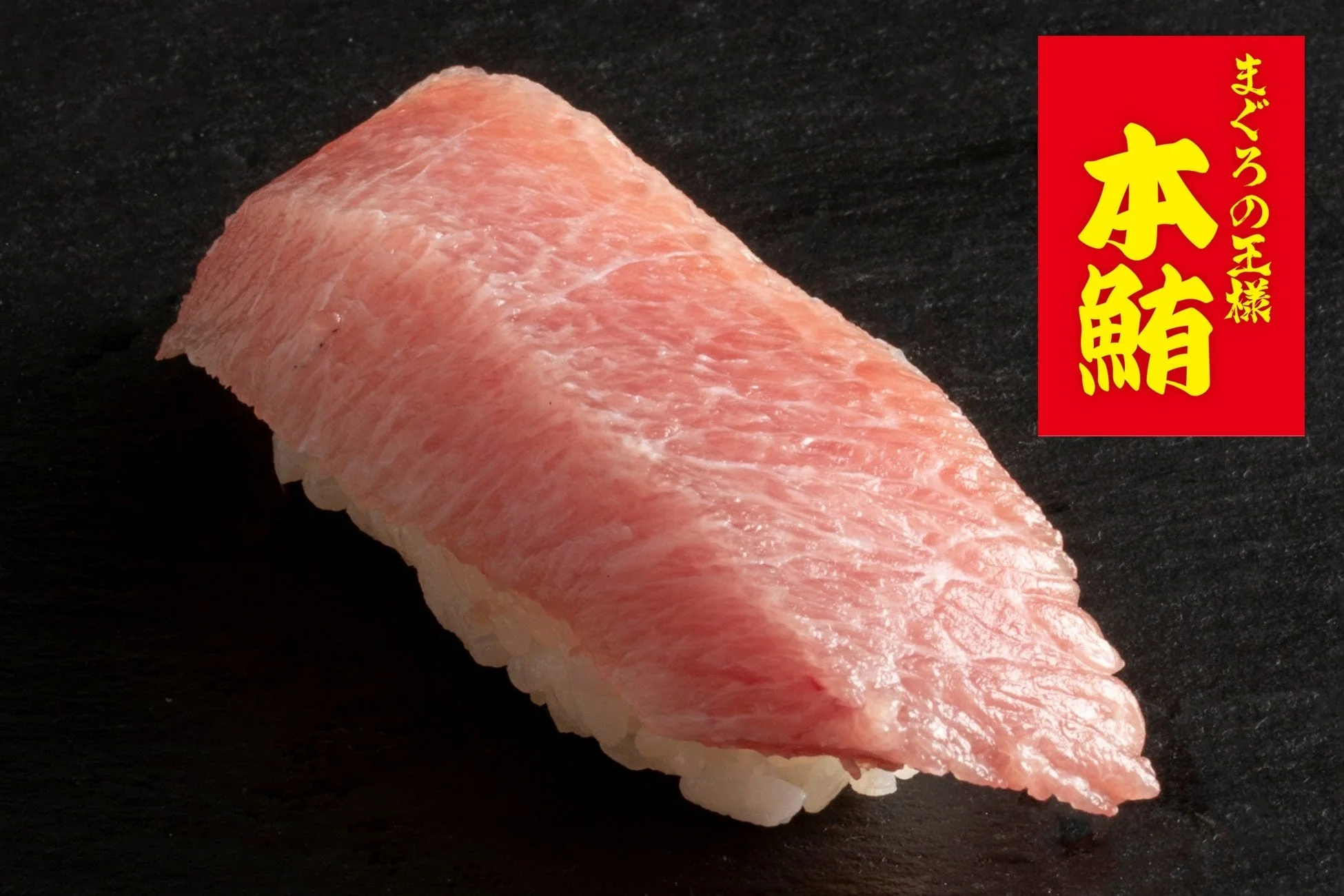 本まぐろ大トロ寿司クローズアップ