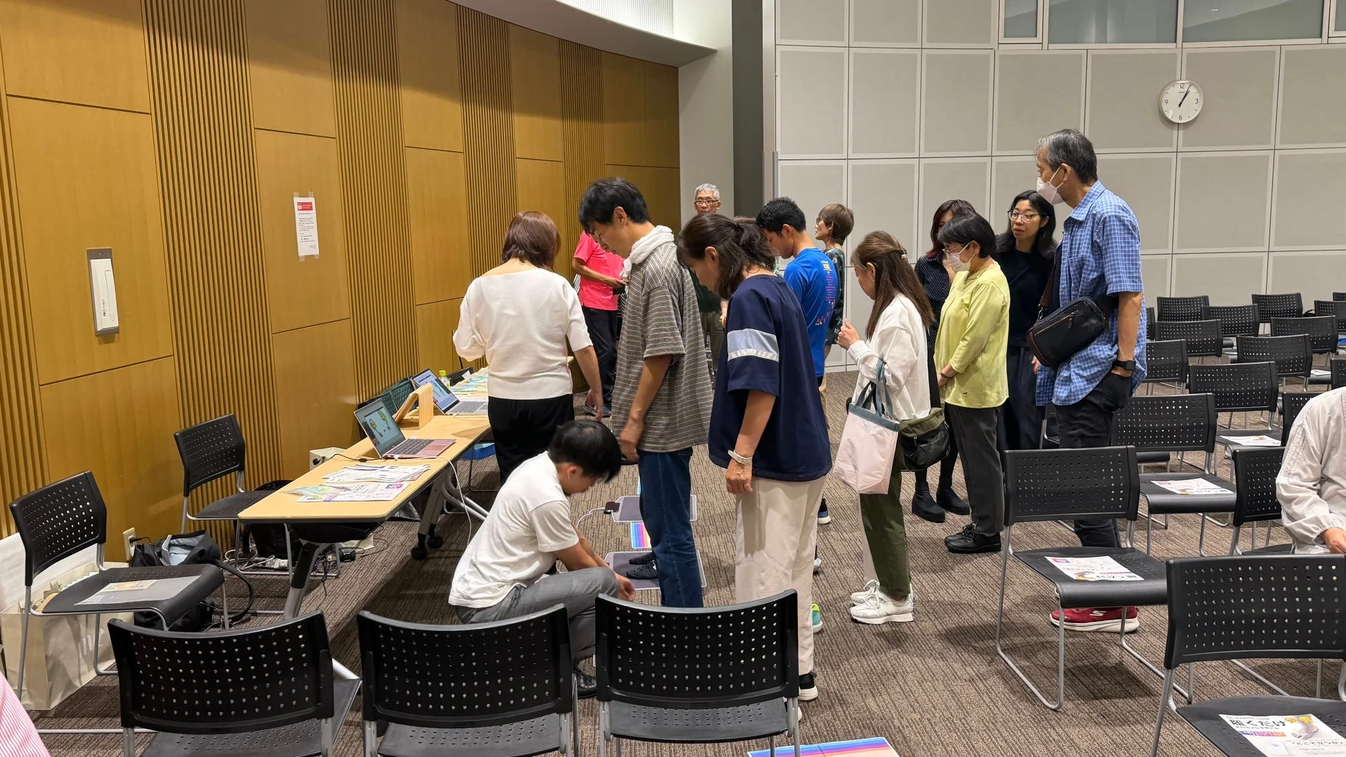 講演会での交流風景