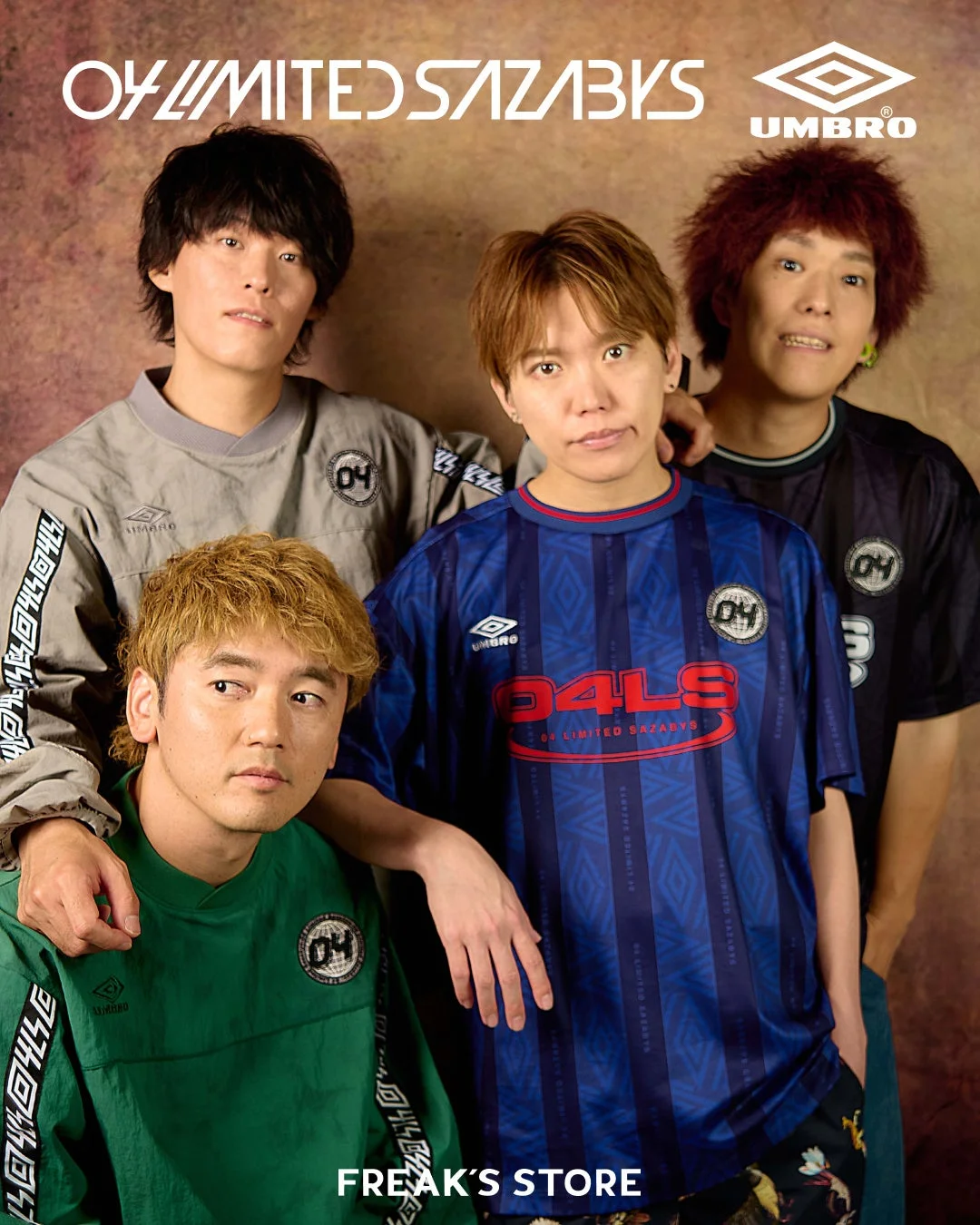 04 Limited SazabysとUMBROのコラボアイテムを着用したメンバー
