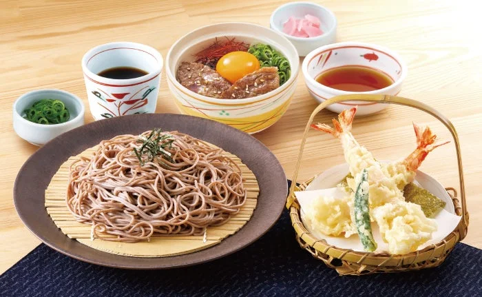 大海老天ざるそば/うどん＆ミニ中落ちカルビ丼