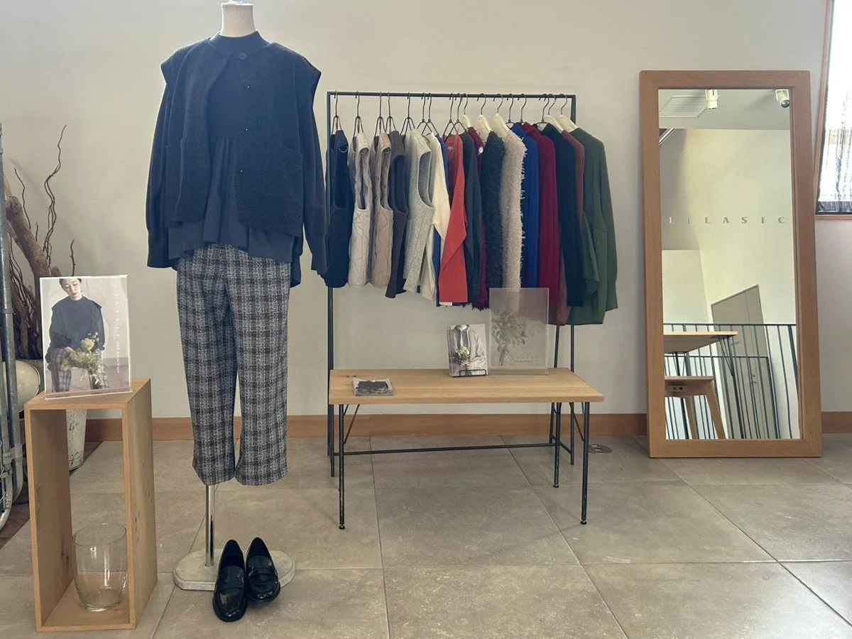 LILASICの店舗ディスプレイ