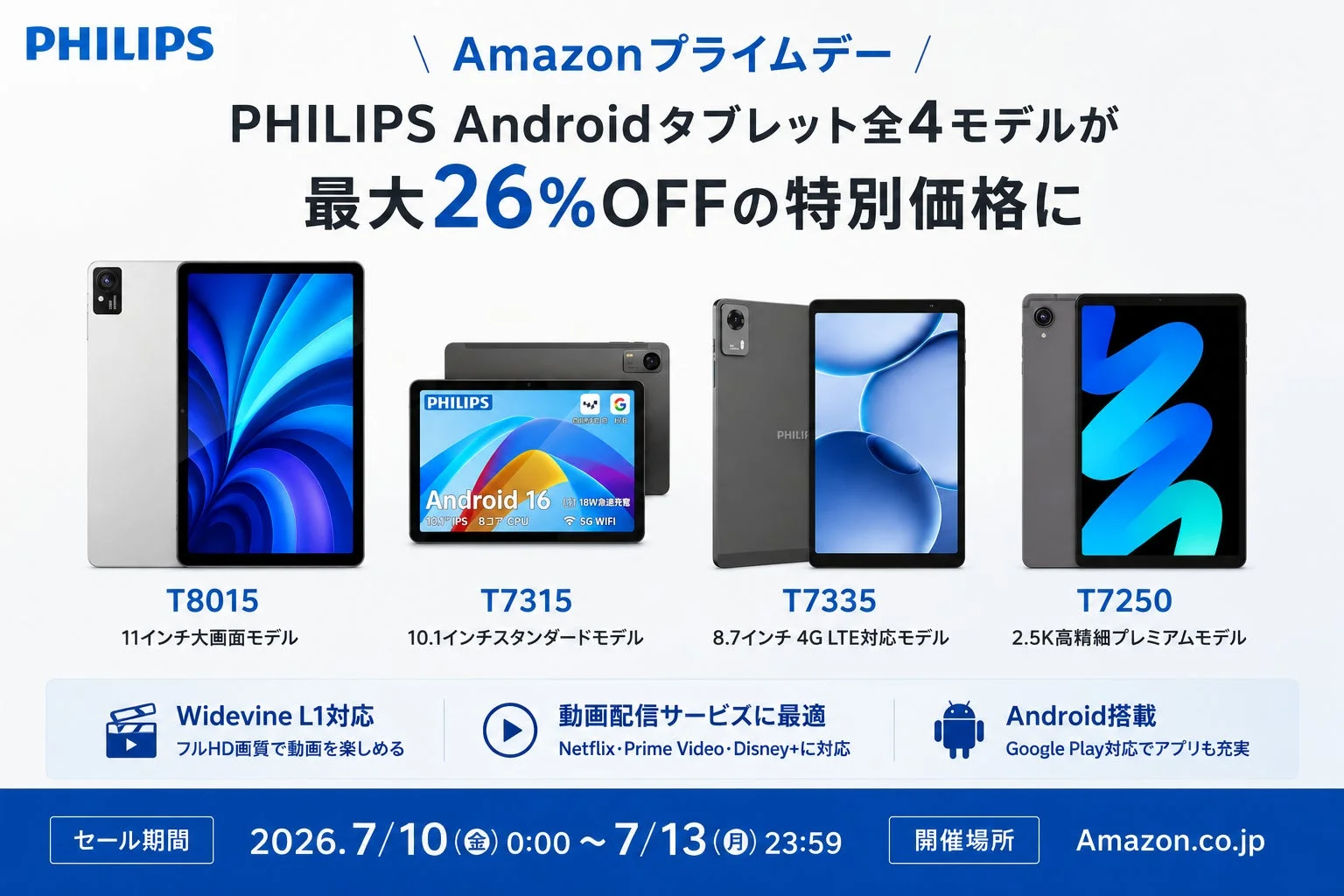 PHILIPS Amazonプライムデー セール告知