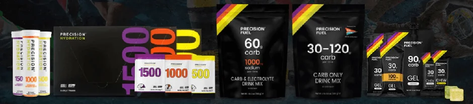 「Precision Hydration」と「Precision Fuel」のスポーツ栄養製品群