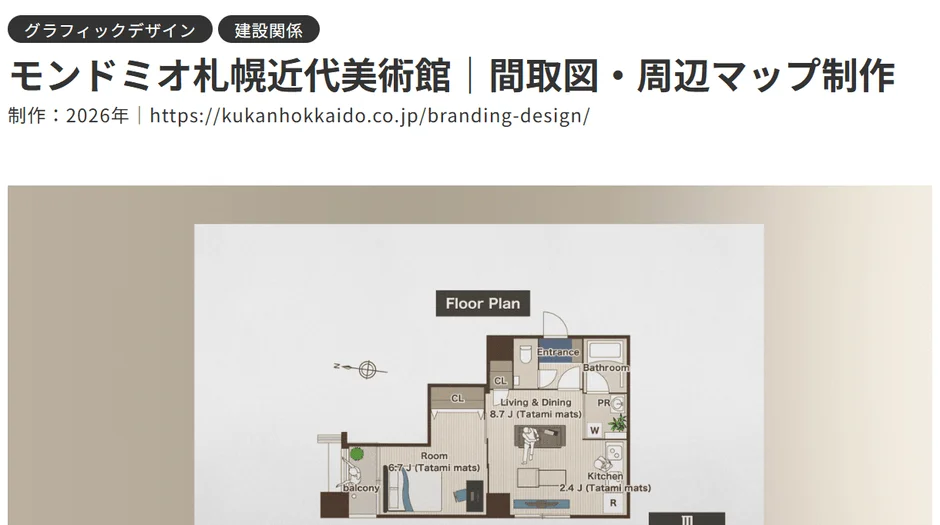 モンドミオ札幌近代美術館の間取図制作