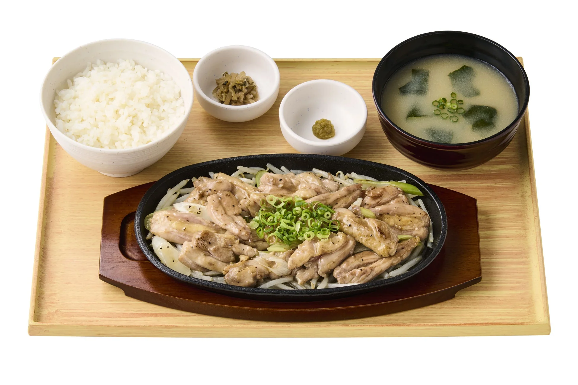 お肉2倍 鶏せせりともも肉の柚子胡椒炒め定食