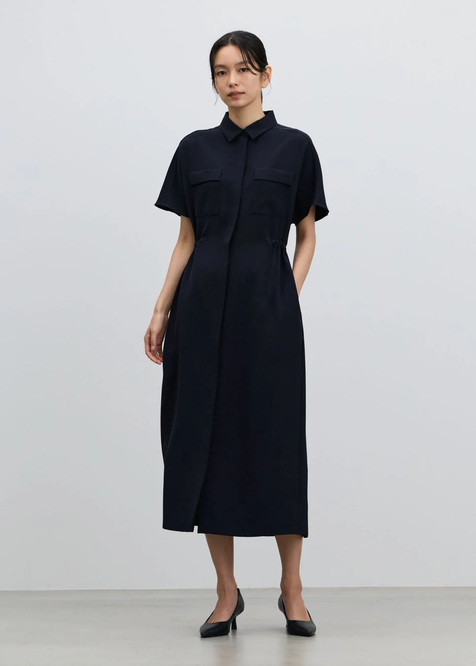 ロングシャツワンピース