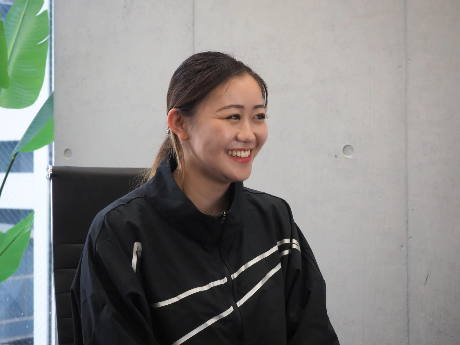 笑顔の女性アスリート