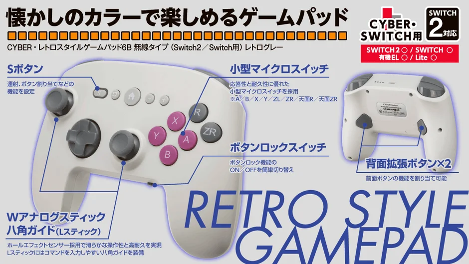 ゲームパッドの機能説明