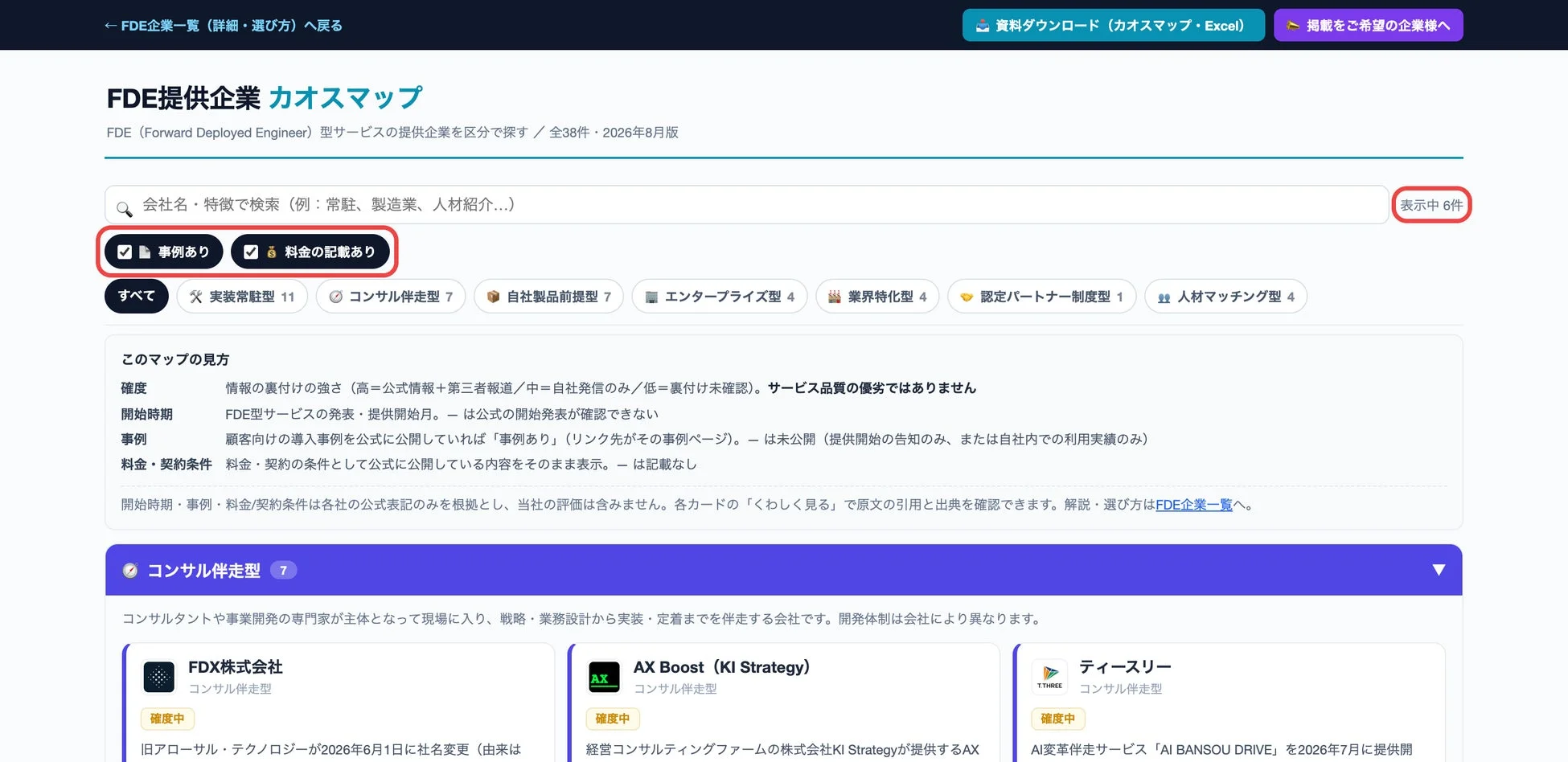 絞り込み機能