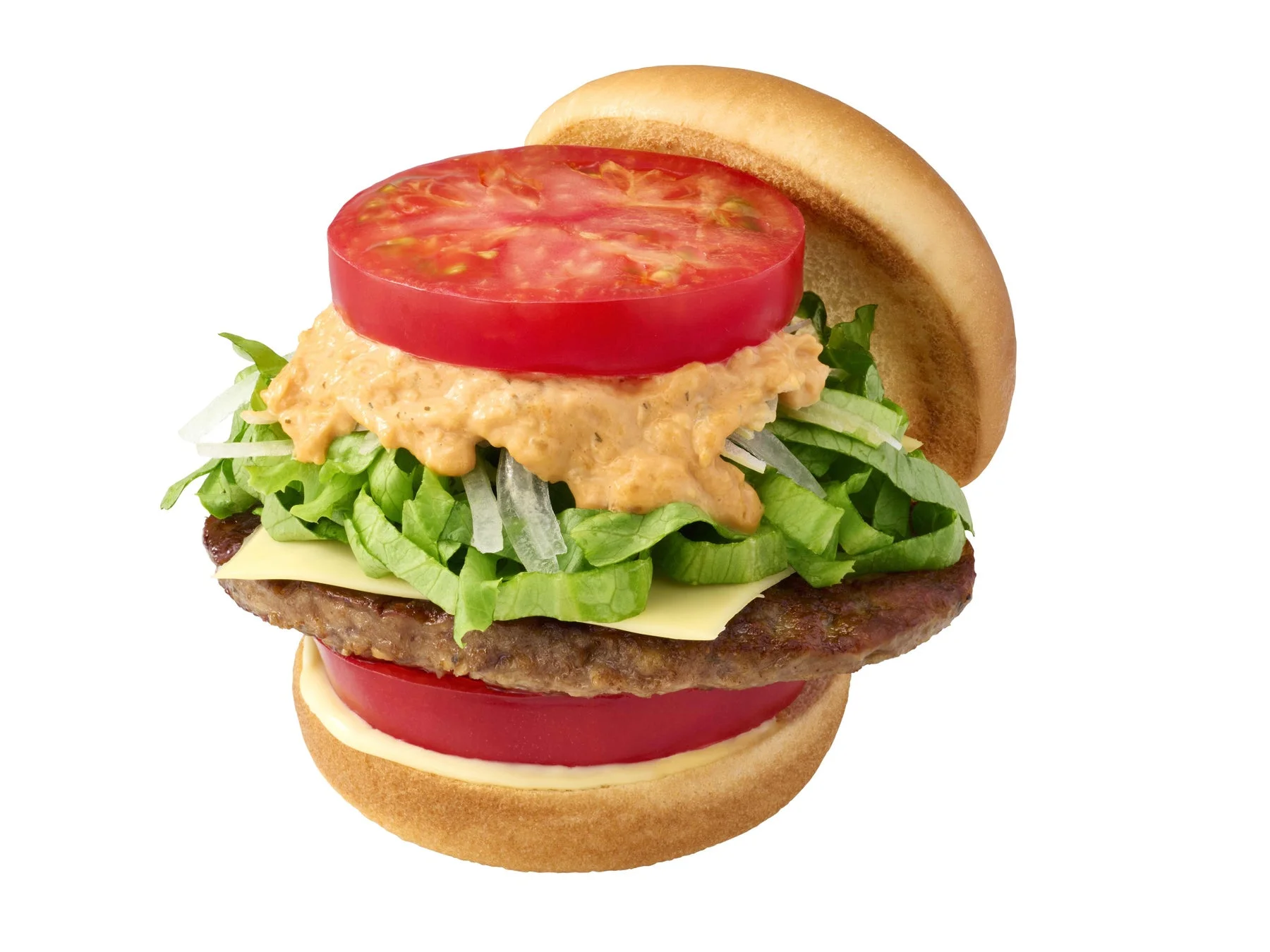とびきり 大盛りトマト モス野菜チーズバーガー