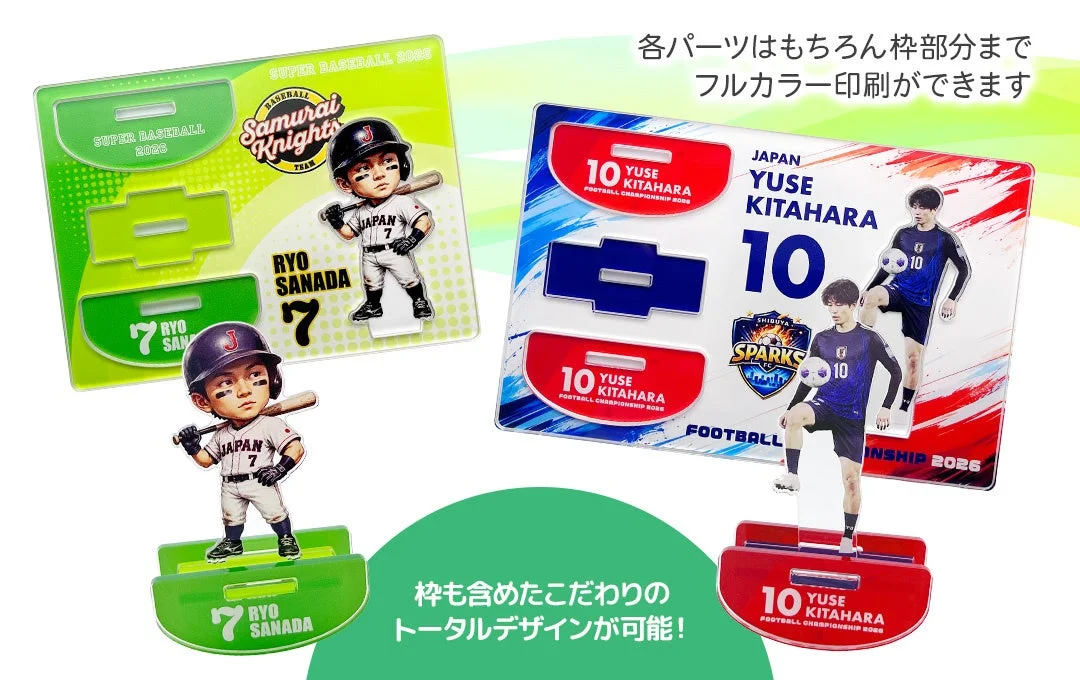 フレーム印刷の自由度を示すサンプル