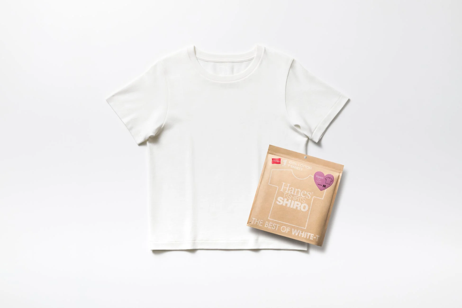 Hanes T-SHIRTS SHIRO for HER クルーネックTシャツ