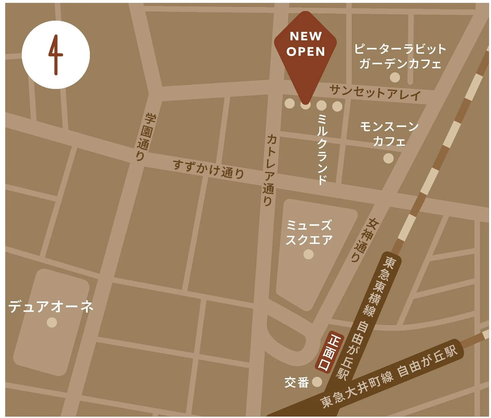 自由が丘駅周辺地図