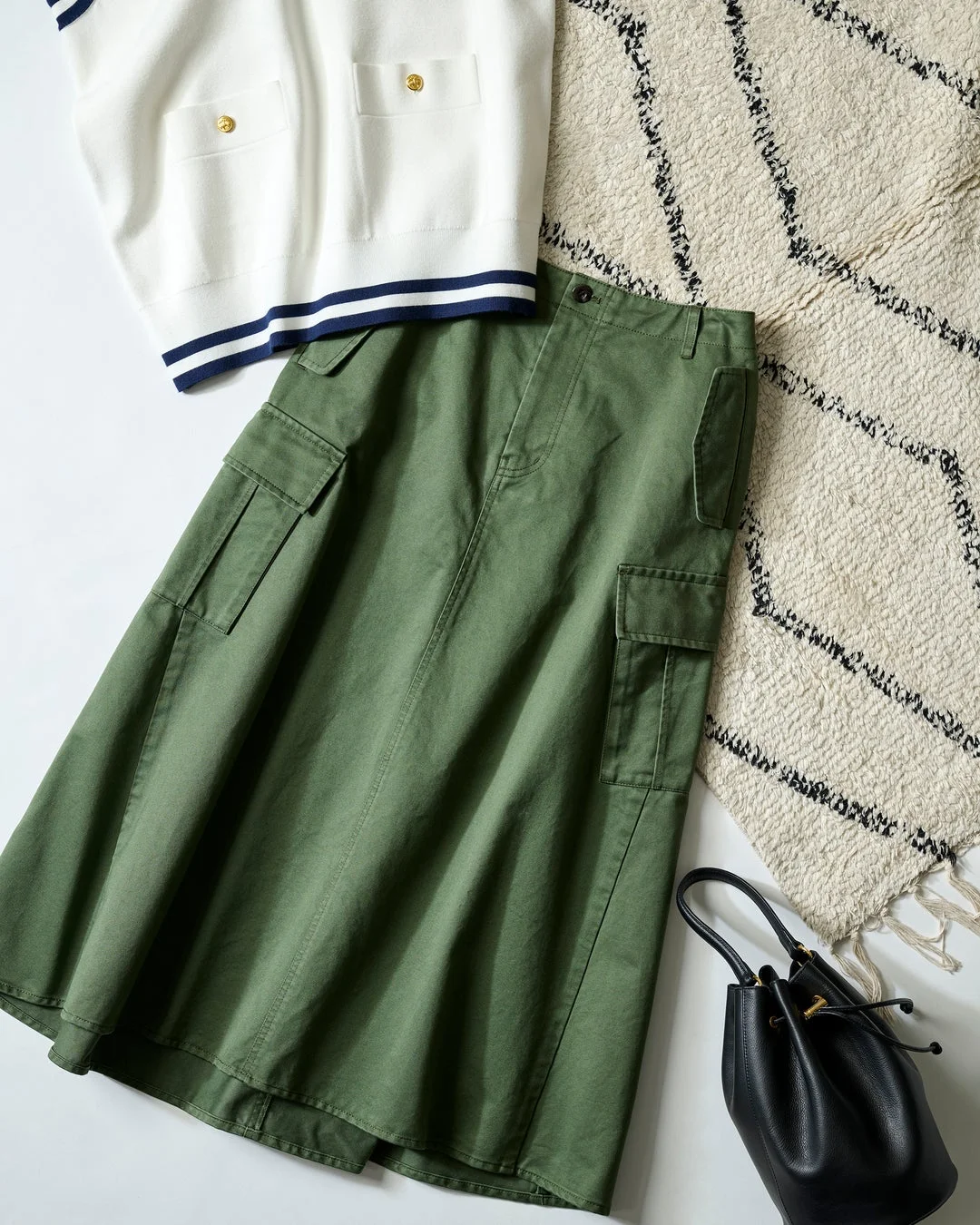 Cargo Flare Skirt