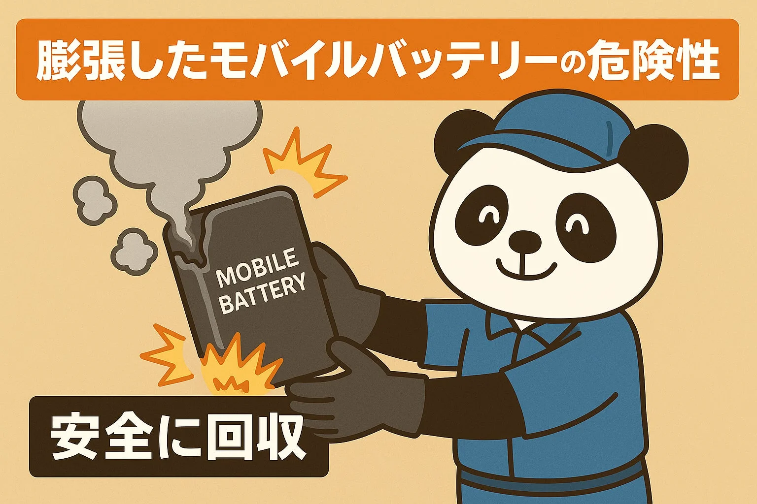 膨張したモバイルバッテリーの危険性