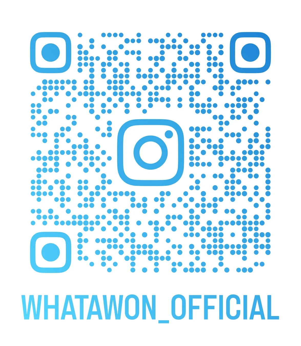 「WHATAWON_OFFICIAL」という名前のInstagramアカウントにリンクするQRコードです。