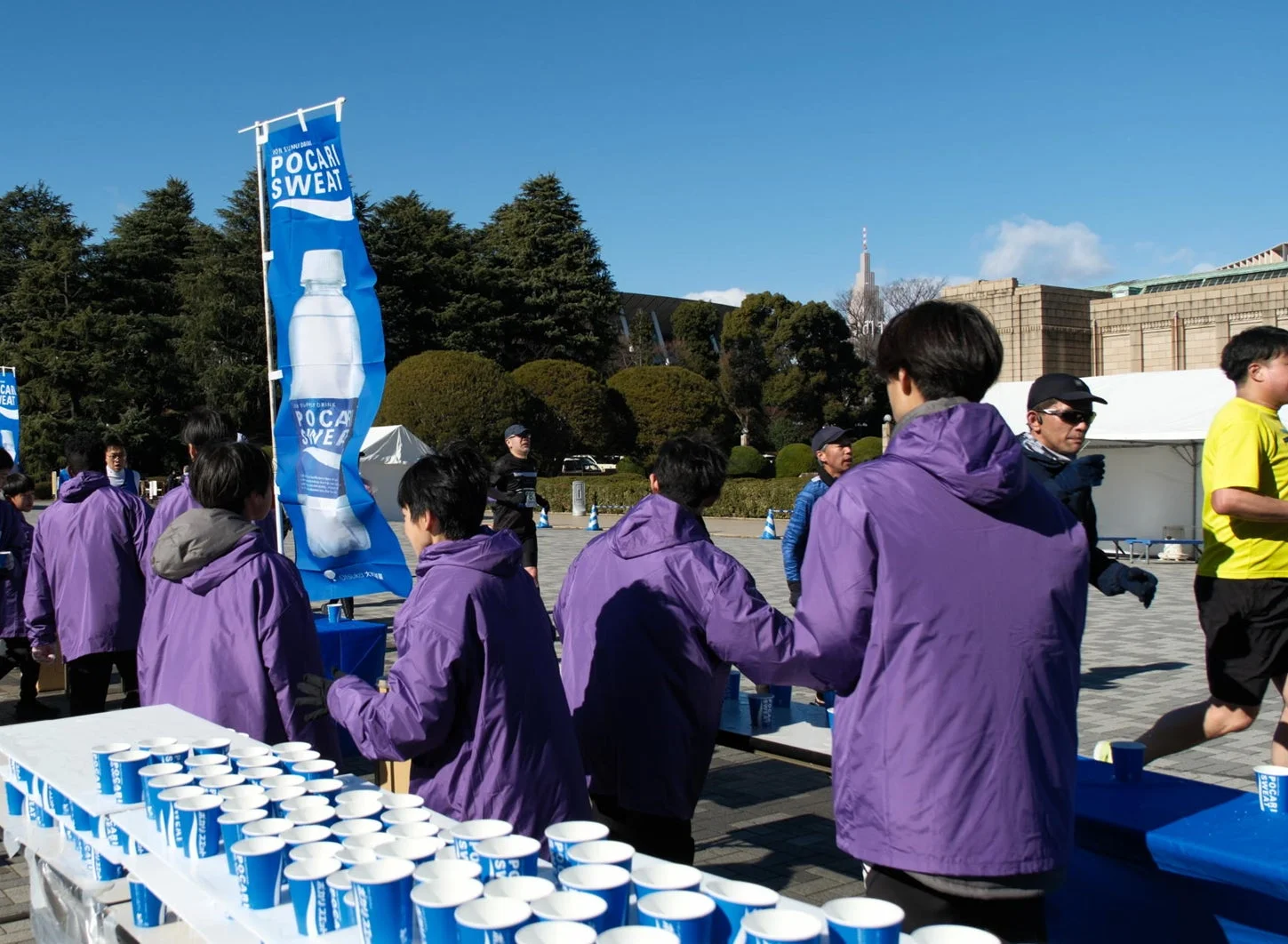 ハーフマラソン給水