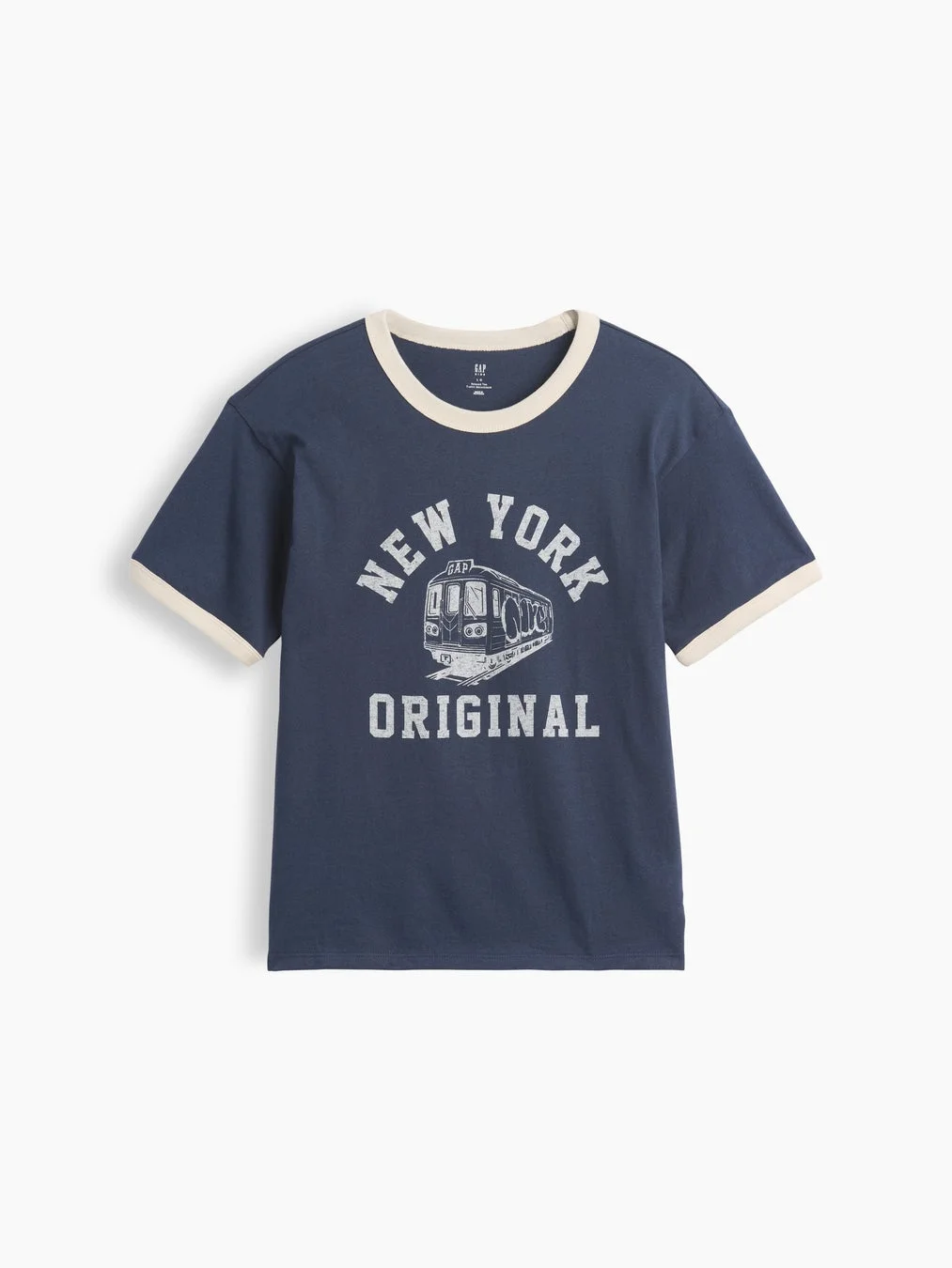 リラックスフィット New York グラフィック リンガーTシャツ