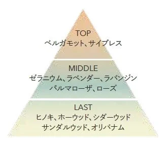 フレグランスの香りのピラミッド