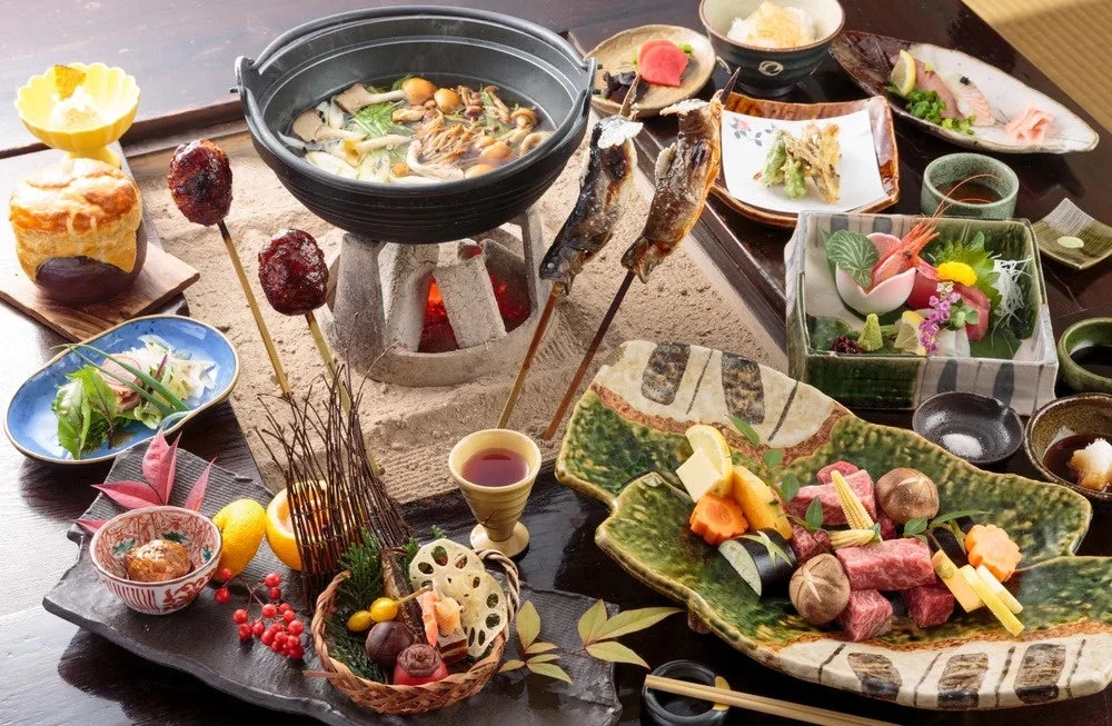 郷夢の宿 山ぼうしの食事