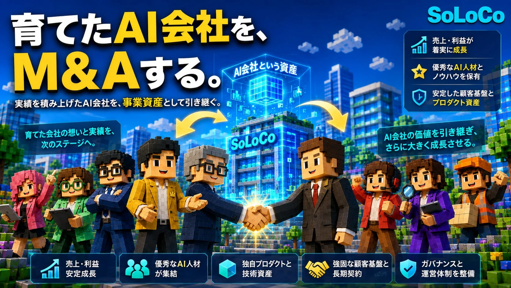 AI会社をM&Aするイメージ