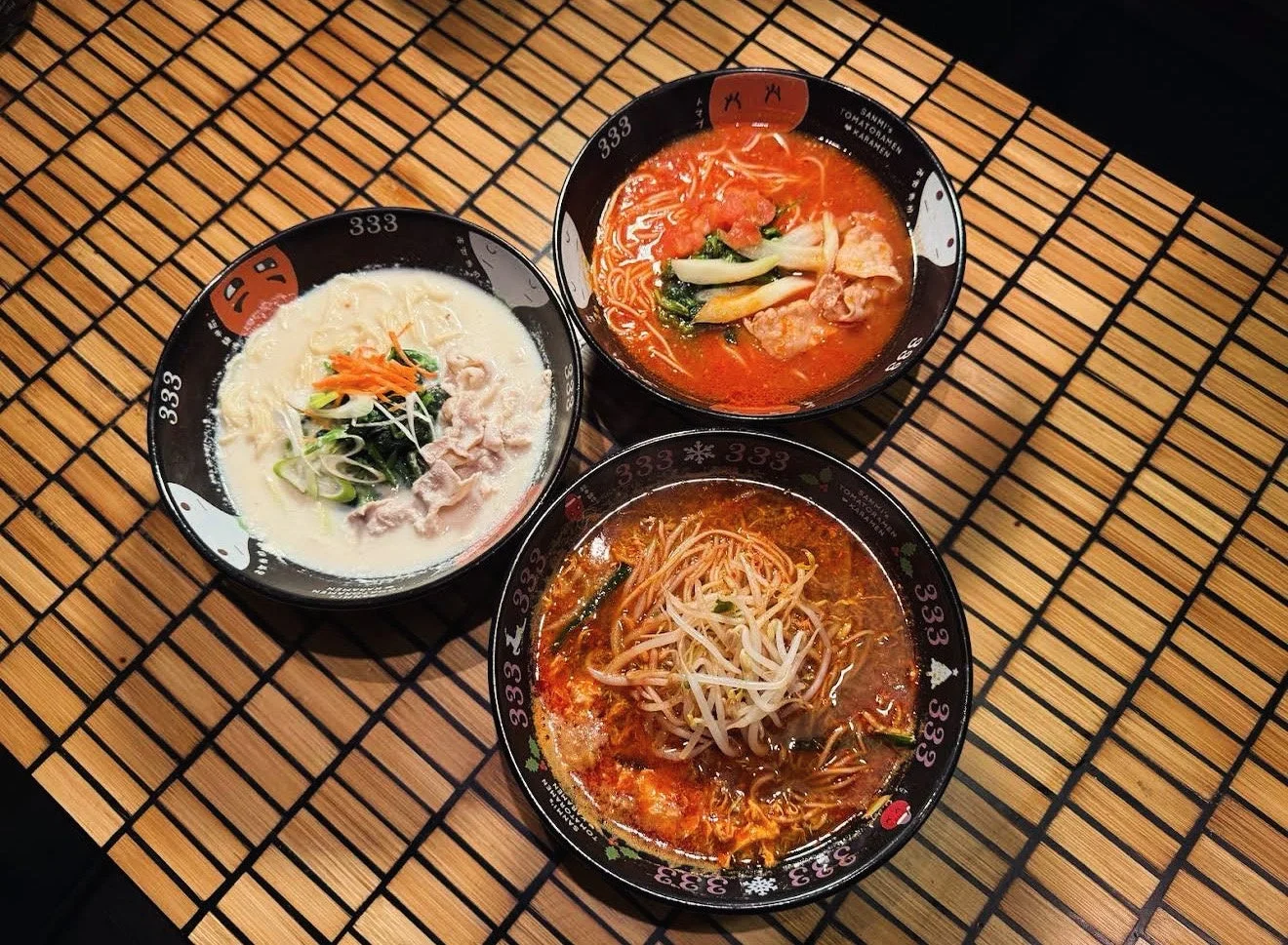3種のラーメン