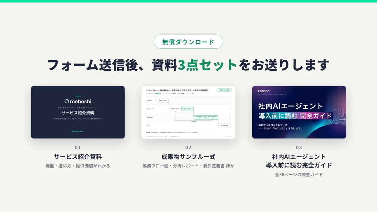 無償ダウンロード資料3点セット
